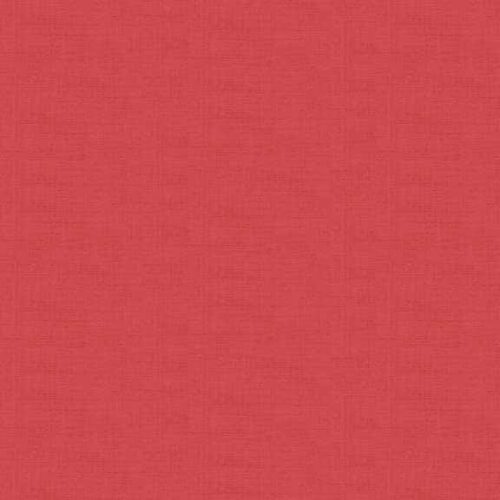 old Rose Linen Texture Makower Effen, rode stof met linnen texture. Quiltstof, 100% katoen