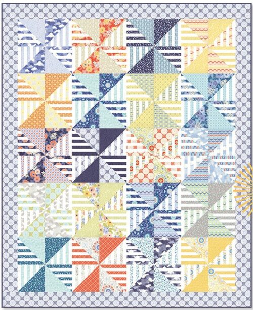 Gratis quilt patroon Sunnyside, ontworpen door Kate Spain.