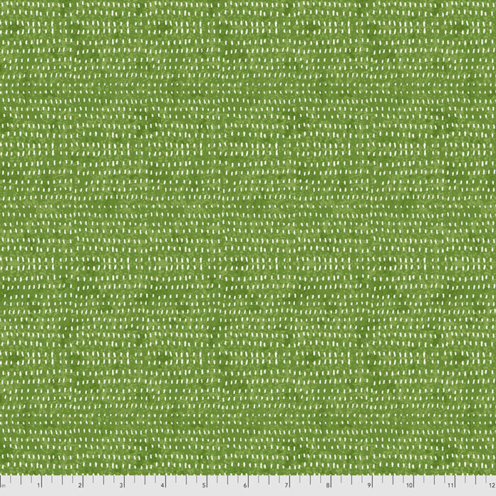  Moderne groene quilt stof met kleine stippen. Een creatie van Cori Dantini voor Free Spirit. Quiltstof, 100% katoen