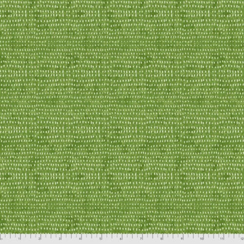  Moderne groene quilt stof met kleine stippen. Een creatie van Cori Dantini voor Free Spirit. Quiltstof, 100% katoen