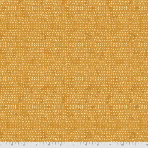  Moderne oranje quilt stof met kleine stippen. Een creatie van Cori Dantini voor Free Spirit. Quiltstof, 100% katoen