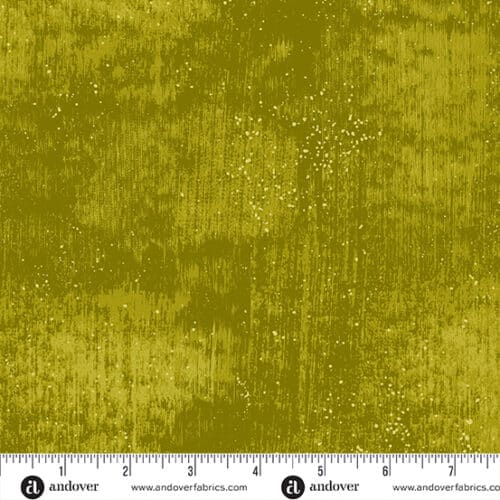830V1 Moss, collectie Glaze van ontwerper Libs Elliott voor Andover. Donker mat groene bijna effen quiltstof, 100% katoen