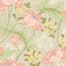 Lilly Pink Fleur Nouveau uit de Andover collectie, 703-E. Pastelgroene quiltstof met grote roze bloemen in art nouveau-stijl. Quiltstof, 100% katoen