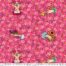 Say it with FLowers, uit de collectie The Laguage nog Flowers van ontwerpster  Odile Bailleoul. Roze bloemen die in ontvangst worden genomen door handen, op rode achtergrond. 100% katoen,