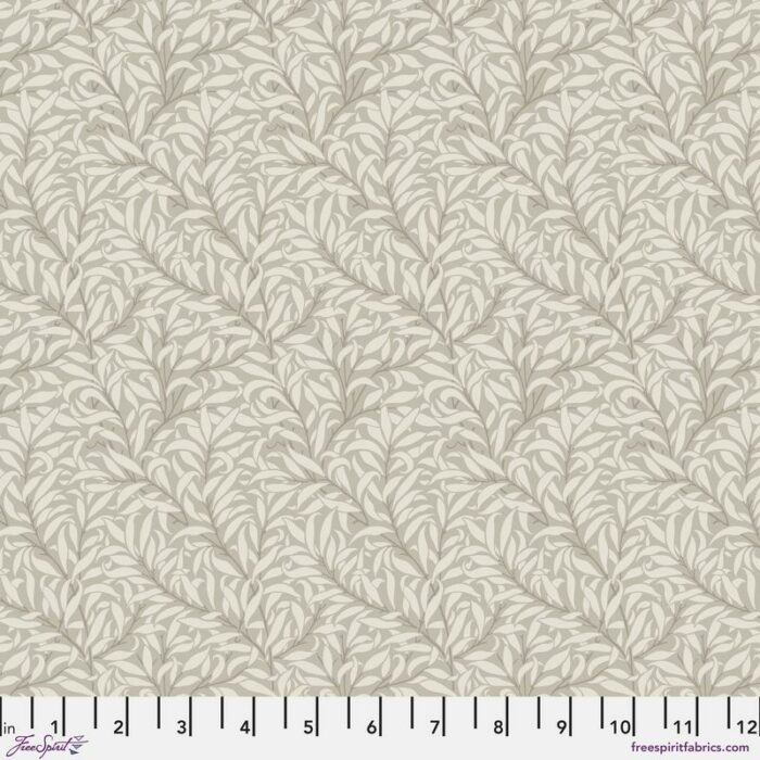 Willow Boughs - Pure, Morris & Co. Naturel quiltstof met takjes en blaadjes. Quiltstof, 100% katoen